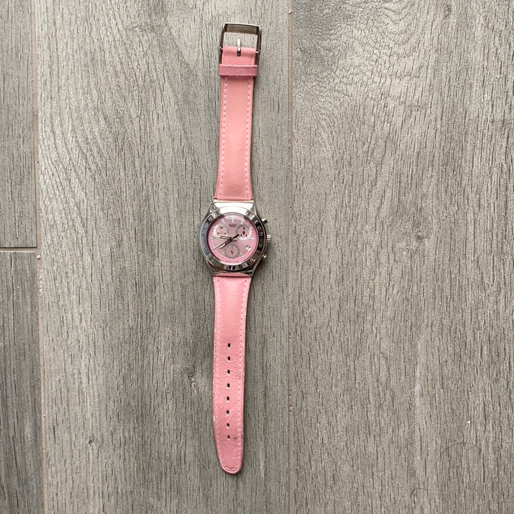 SWATCH IRONY CHRONOGRAPH Ladies Pink Quartz Watch